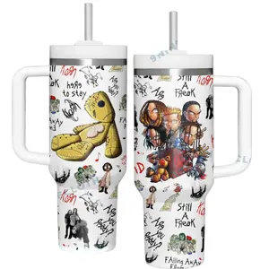 Still A Freak Tumbler 40oz Horror Movie Fan Bow Cup with Handle Travel Mug Gift For Him or Her