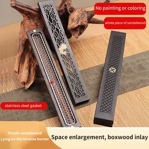 Sandalwood Incense Burner Box, Home Indoor Aromatherapy Wooden Incense Holder, Teak Wood Incense Box, Burning Incense