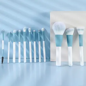 12Pcs Floral Sky Makeup Brush Set, Ultra Soft Bristles with Holder, Complete Beauty Brushes for Beginners