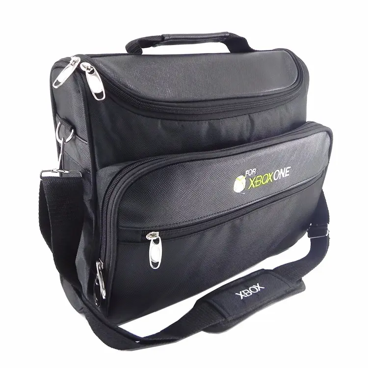 UbiGear Black Travel Shoulder Carrying Case Bag for Xbox One XBOX 360 Console and accessories