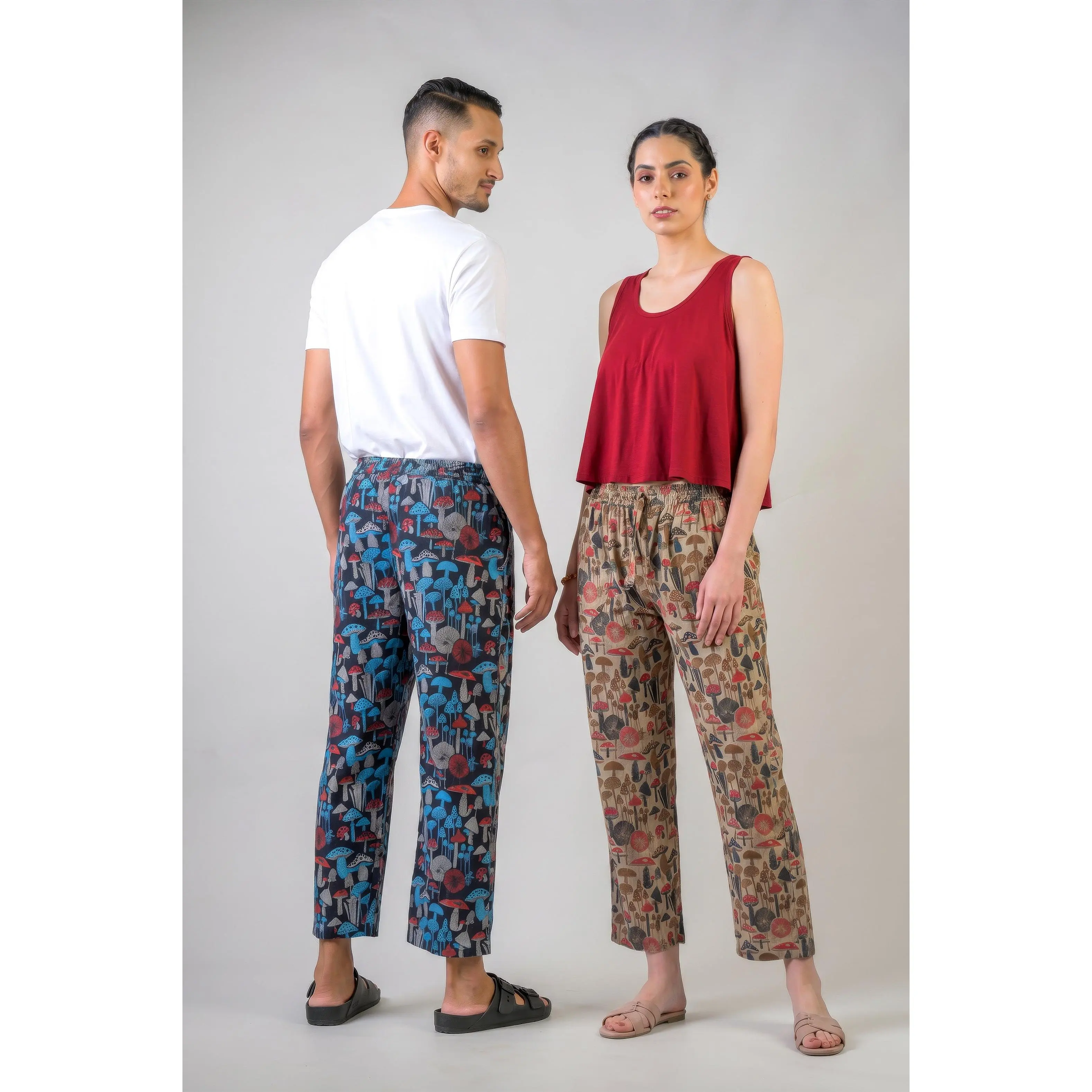 Rhea Mushroom Print Pants