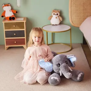 IKASA Giant Elephant Stuffed Animal Plush Toy,29" Large Big Jumbo Soft Toys, Huge Size Cute Plushy Fluffy Fat Plushie,Gifts for Kids Girls