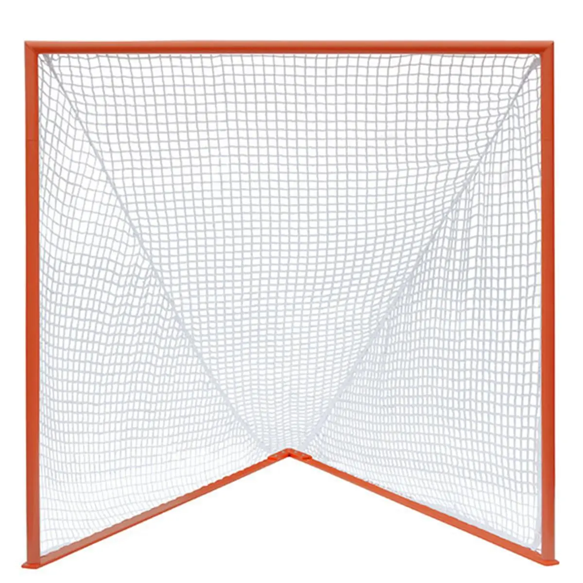 212 MAIN Sturdy Heavy-Duty Pro Collegiate Lacrosse Goal, White & Orange, Mitered Corners, Quick Assembly, Steel Tube Construction