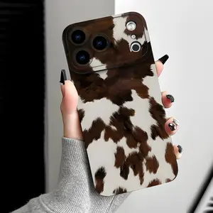 Phone Case - Fashionable and personalized popular cow print pattern phone case, black protective case, suitable for iPhone 17/16/15/14/13/12/11 Plus/Pro/Pro Max