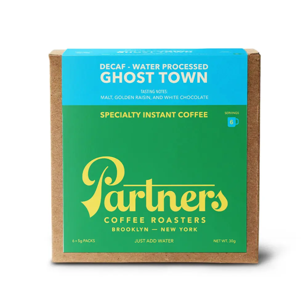 Ghost Town - Decaf, Specialty Instant Coffee, 6 Sachets