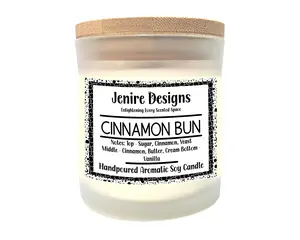Cinnamon Bun Soy Candle (8 oz) – Hand-Poured Fresh Bakery Warmth with a Crackling Wood Wick