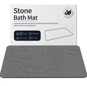 Stone Bathroom Mat - Natural Stone Design, Versatile Flooring for Bathroom Use