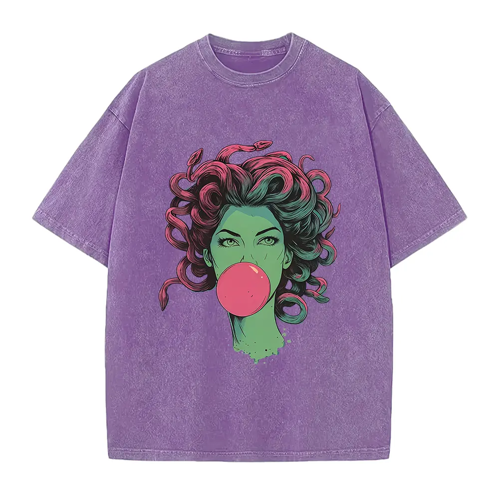 Washed T-shirt-Purple