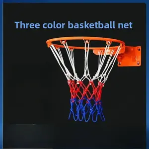Basketball frame net, two-color three-color woven durable bold standard basketball net, portable basketball frame woven rope net