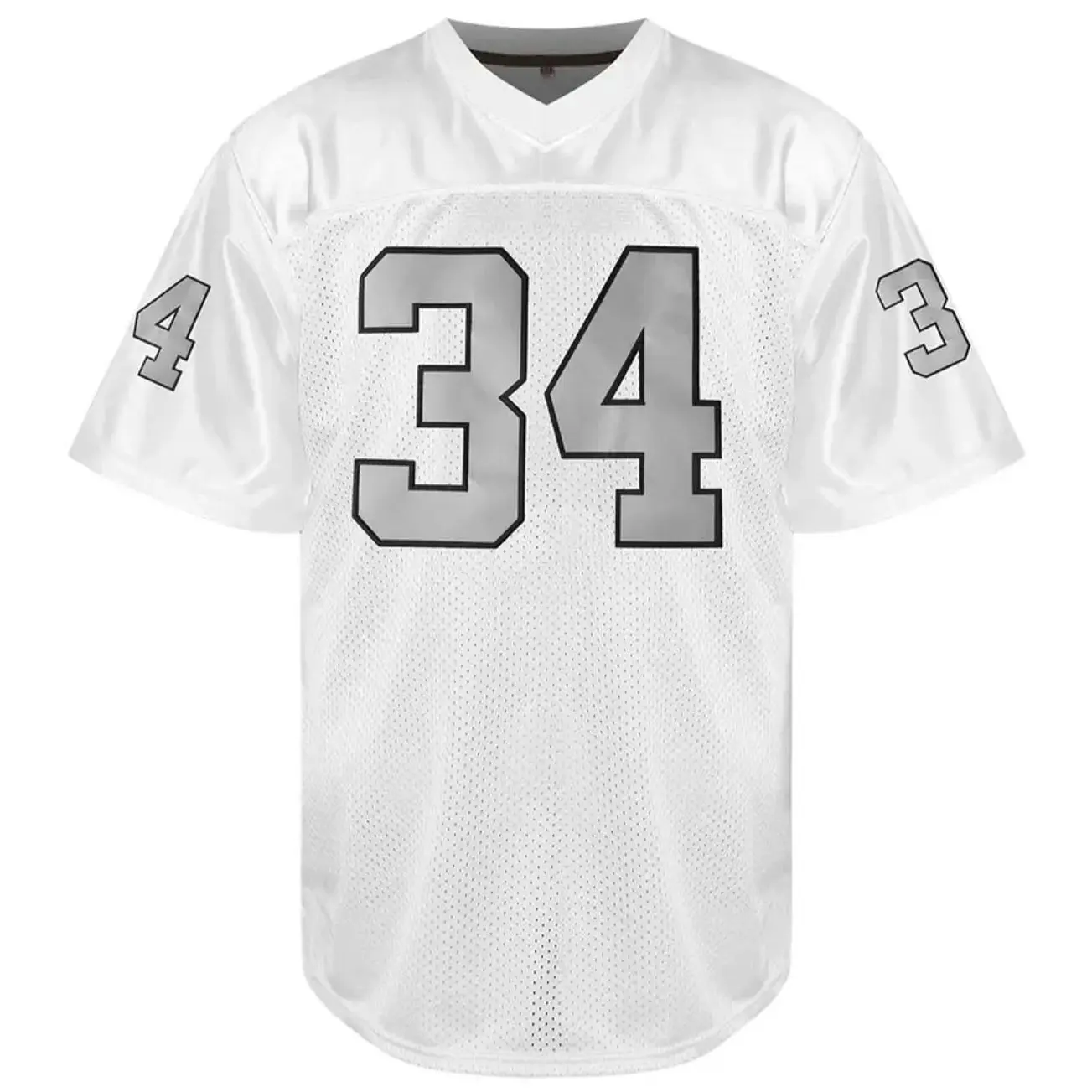 Las Vegas White Football Jersey #34 Bo Jackson Game Day Shirt - Stitched Fan Apparel, Vintage Sunday Football Gear E