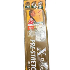 3X-Xpression 58” Color 27 Pre-Stretched African American Hair Extensions 100% Kanekalon