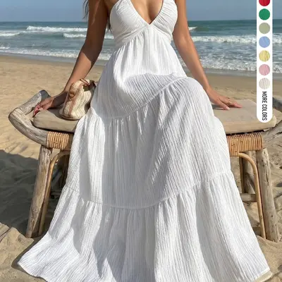 White and Pink Beach Dresses - TikTok Shop White and Pink Beach Dresses - TikTok Shop