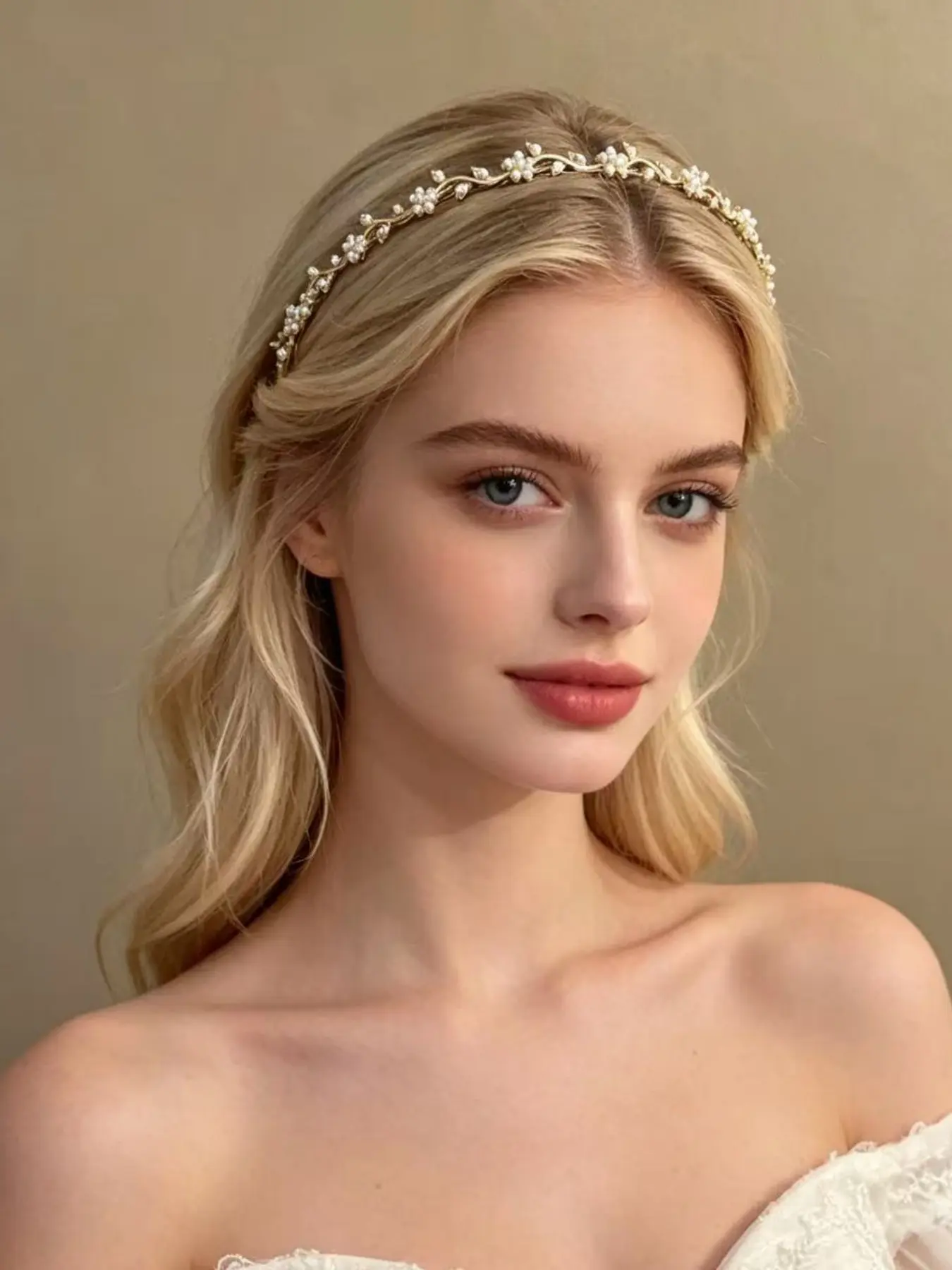 Pearl Decorated Headband, Elegant Leaf Design Headband for Wedding Bridal Party Formal Occasions, Fashion Hair Accessories for Women & Girls