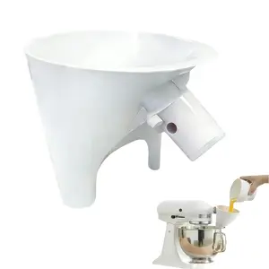Flour Funnel for Kitchen Aid Mixer, Anti-Splash Accessory, Fits Tilt- 4.5-5 Qt KSM150, Easy Pour No-Mess Attachment, Durable Dishwasher-Safe Baking Tool (1)
