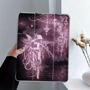 Gothic Fairy Dark Fantasy Design iPad Case, Tablet Casing, transparent acrylic hard back panel, with pencil slot, suitable for ipad mini pro air. Scratch-resistant ultra-thin, shock-resistant full cover protective case