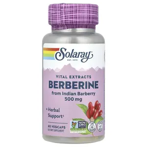 Solaray Vital Extracts, Berberine, 500 mg, 60 VegCaps