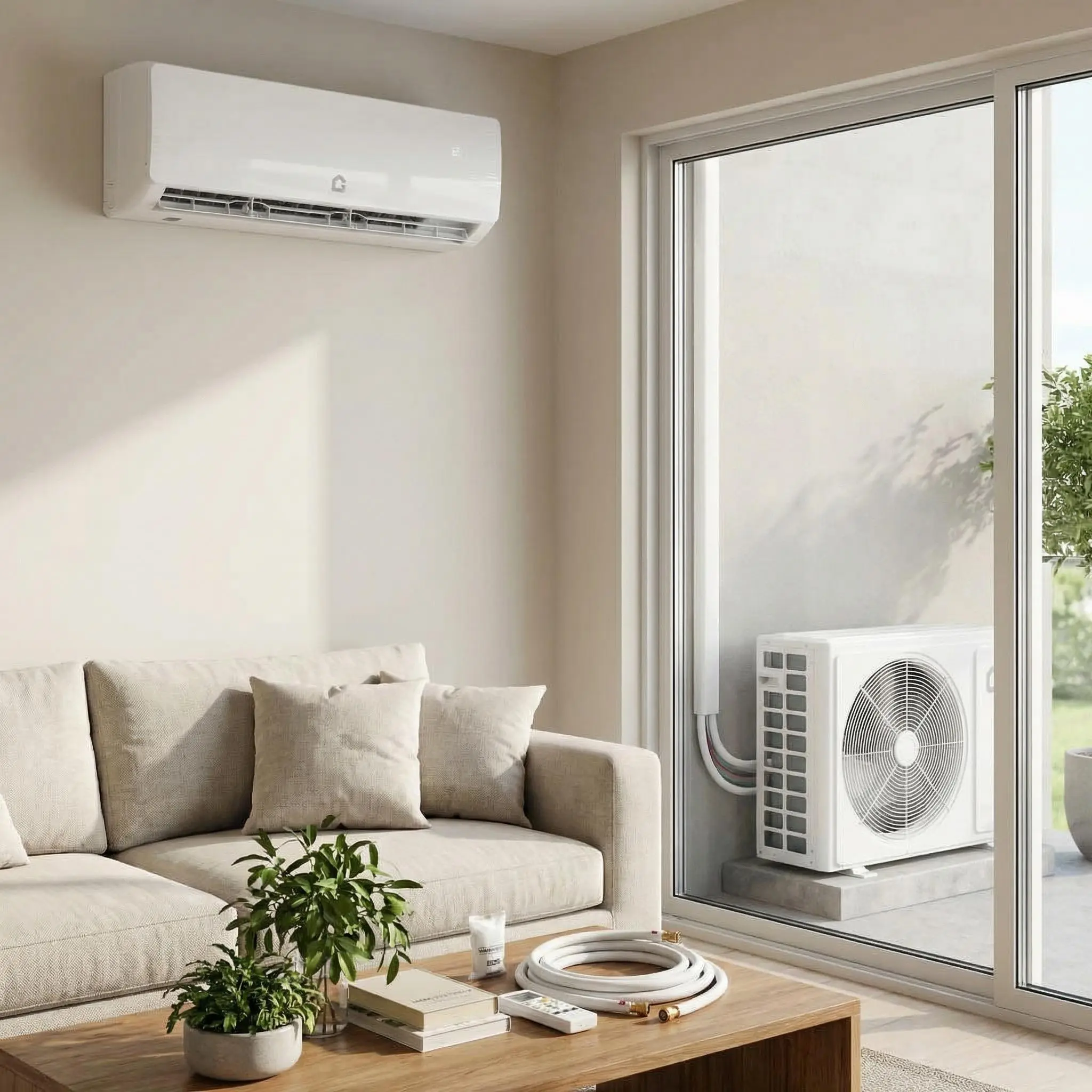 ❄️ 12,000 BTU WiFi Mini Split AC & Heat Pump – Cools/Heats 750 Sq.Ft, Ultra Quiet, Alexa Compatible, 115V, Pre-Charged, Easy Install 🔥, Easyinstall, 115V Plug, Climate Control