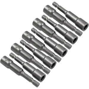 10 count 5/16 Inch/ 8mm Hex Nut Driver  Extension Socket Drill Bit Holder, Quick-Change Power Nut Driver Bit Set Hex Shank Drill Bit Holder for Electric Drill