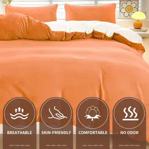 2/3pcs Lambswool Bedding Set, Soft Cotton Fixed Sheet Set (sheet + Pillowcases), Thick Winter Warm, Cozy Winter Home Decor, Soft Breathable Sheet