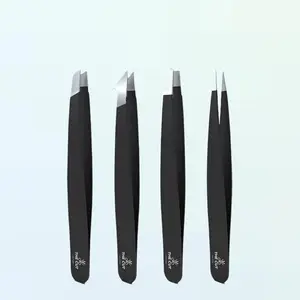 The Cut Factory Professional Stainless Steel Tweezers Set for Eyebrows, Splinters, and Ingrown Hair Removal grey hair Flawless Anti-static Stainless
