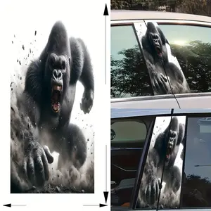 Gorilla Pattern Car Sticker, Waterproof & Scratch Resistant Car Decal, Car Exterior Decoration Accessories for All Models, Car Accessories