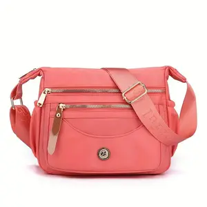 Maxoner Women's Oversized Adjustable Waterproof Nylon Crossbody Bag - Large Layered Athletic Travel Purse with Local Delivery