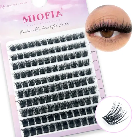 3D Individual Cluster Lashes, 120 Clusters/Box, 8-14mm Mixed Lengths, Natural DIY Eyelash Extensions for Daily & Salon Makeup
