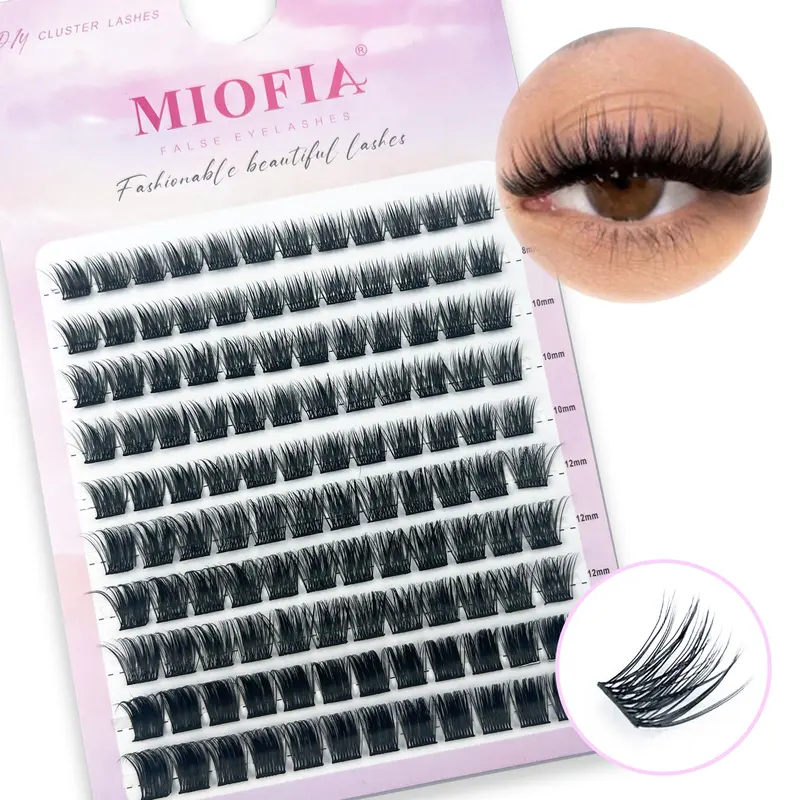 3D Individual Cluster Lashes, 120 Clusters/Box, 8-14mm Mixed Lengths, Natural DIY Eyelash Extensions for Daily & Salon Makeup