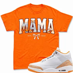 Shirt To Match Orange Citrus 3 Sneaker, 3 White Orange Matching Shirt, Orange Citrus Outfit Shirt, Unisex Cotton T-Shirt