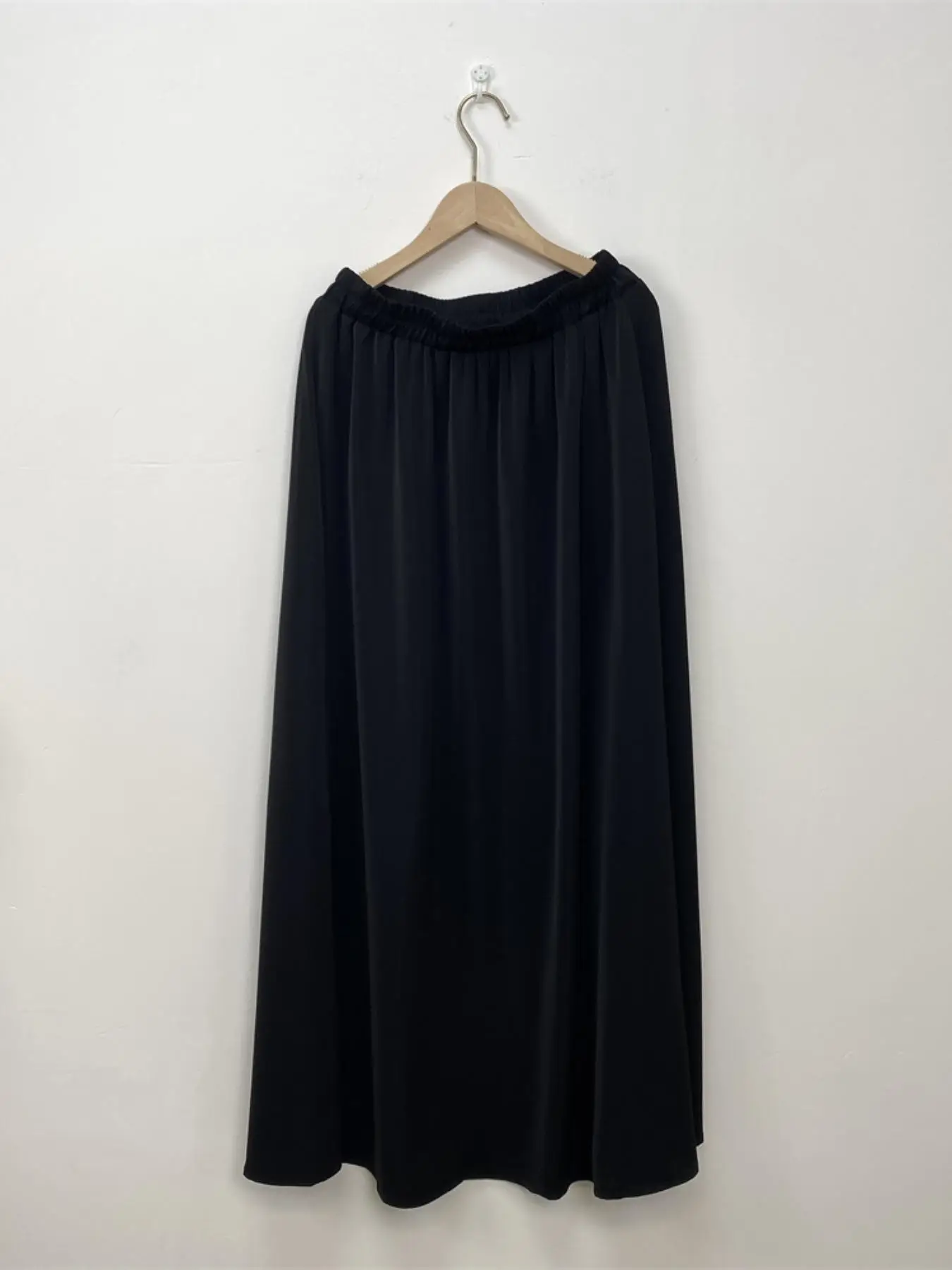 Women's Solid Color Elastic Waist Skirt, Modest Fashion Long Skirt for Daily Wear, Ladies Islamic Bottoms for All Seasons