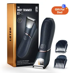 [fathersdaygift]Electric Body Hair Shaver - Groin Hair Trimmer, Ball Trimmer for Men with Replaceable Ceramic Blade Heads, USB Recharge, Waterproof, Safe & Gentle Trimming, Quick Gifts