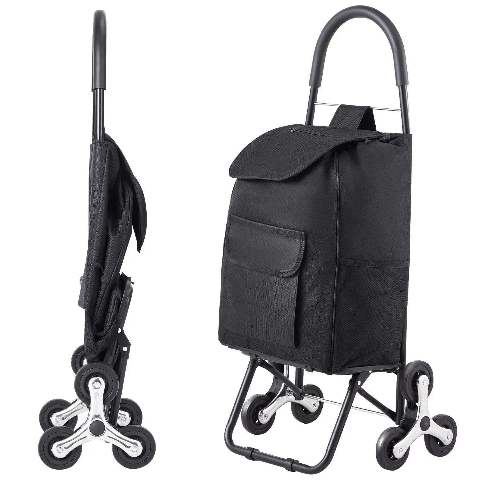 Folding Stair-Climber Shopping Cart — 36L