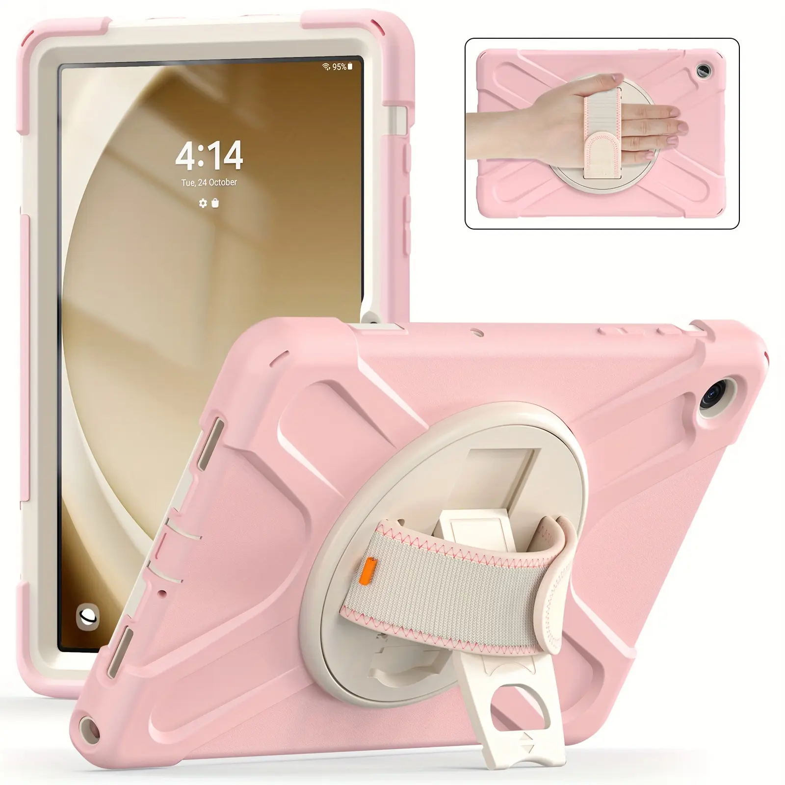 Full Body Protective Tablet Case for Samsung Galaxy Tab A9+ Plus 11in SM-X210/X216/X218 (2023) for Kids, with Screen Protector, Stand, Strap, Casing, Protection Accessories