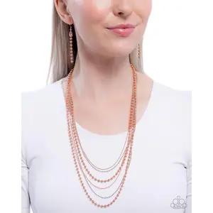 Paparazzi Lockdown Layers - Copper Necklace
