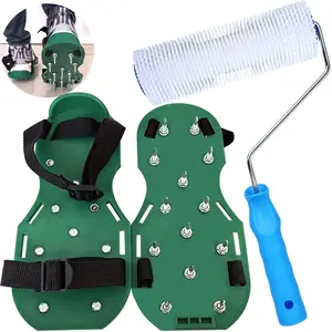9 Inch Screed Spiked Roller with Spike Shoes for Epoxy Flooring and Cement Floor Leveling Tools Self-Leveling Compound Roller for Smooth Finish outdoorfun wallpaper