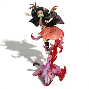 Demon Slayer Nezuko Kamado 21cm Battle Figure, Anime Action Figure, Blood Art Collectible Statue, Anime Fan Gift, High-Quality Display Piece