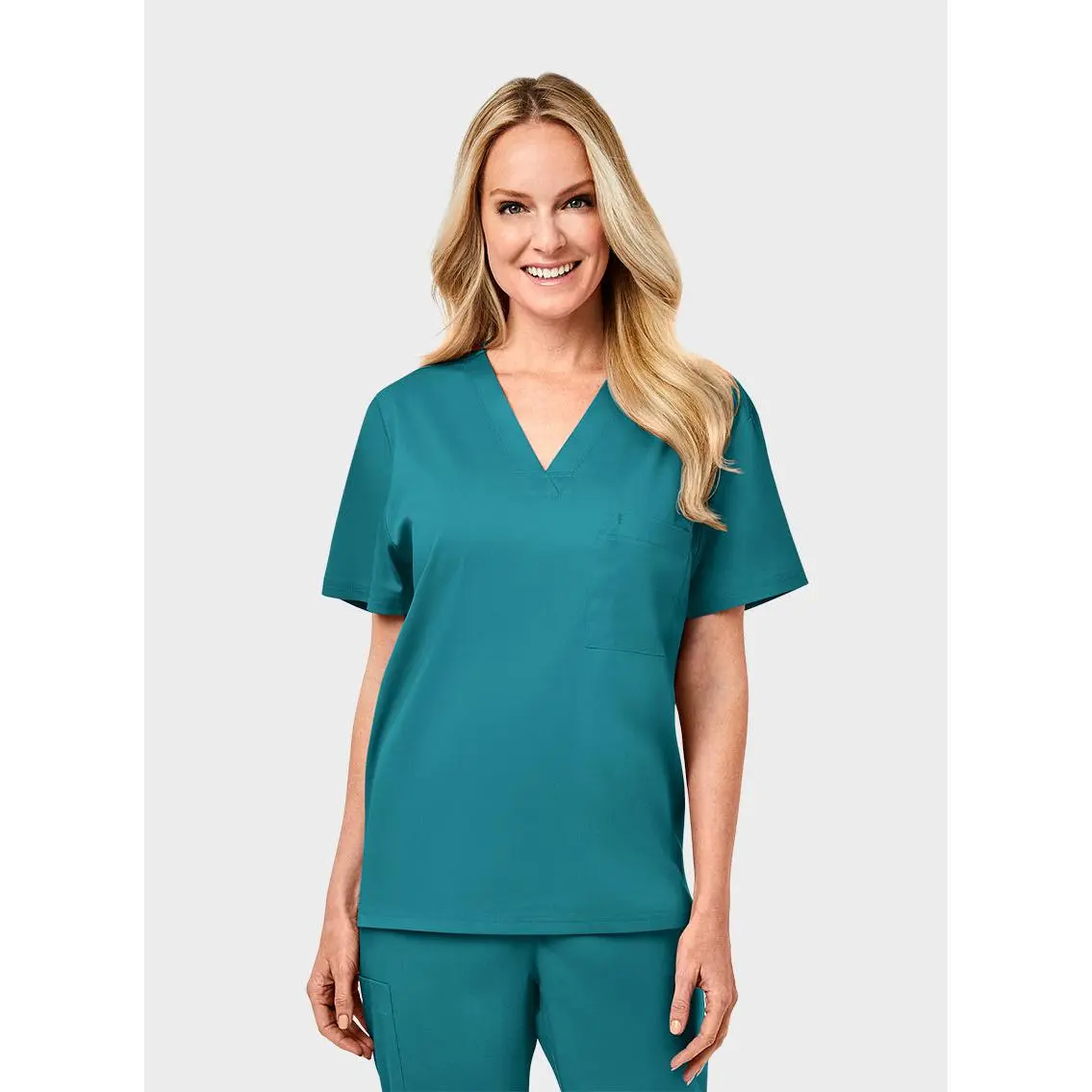 Maevn Elements EL9605 Unisex Single Pocket V-Neck Top (Final sale)