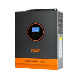 PowMr 5000W Hybrid Solar Inverter 48V to 110/120V AC, Pure Sine Wave Power Inverter 5KW, Built-in 80A MPPT Controller, Max.PV Input 5500W, 500V, 22A, Work for 48V Lead Acid, Lithium Batteries