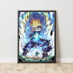 SSJ Goku VS Cell Poster | DBZ Poster | Manga Poster | Anime Poster | Japanese Manga Wall Art | Japanese Room Decor | Anime Gift