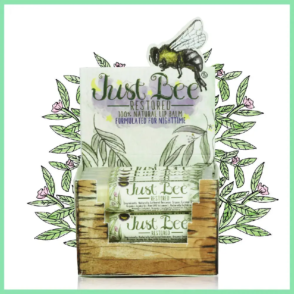 Just Bee Renewed Overnight Lip Balm with Propolis, Lavender & Bergamot Oil