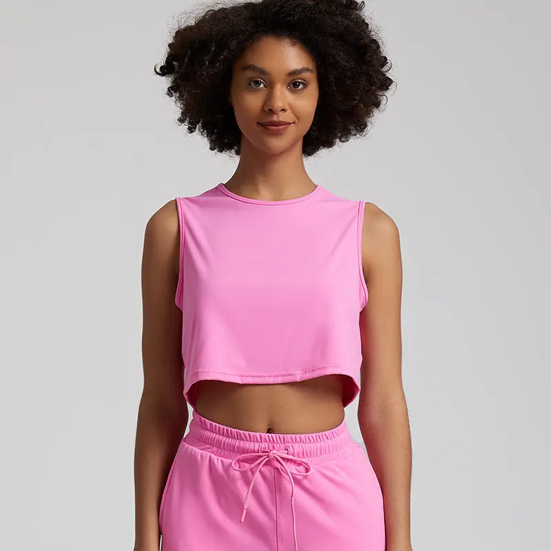 Basic Sonya Crop Top Womenswear - Sleeveless Statement Piece Clothing