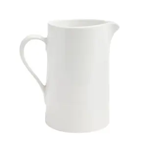 Classic White Stoneware Pitcher