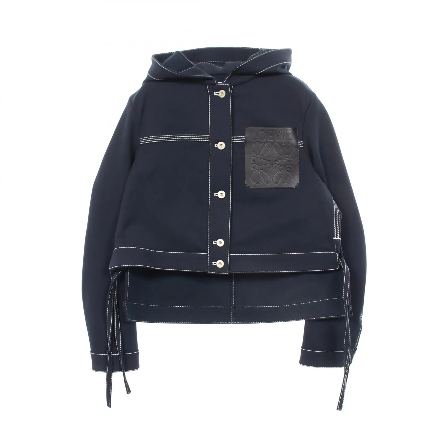 Pre-owned Loewe Nylon Small Leather Goods Anagram Jacket