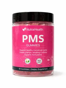 NutraHealth PMS Gummies for Women – Support for Bloating, Stress, Cramps, Mood Swings, Hormone Balance With Chasterberry & Dong Quai Root
