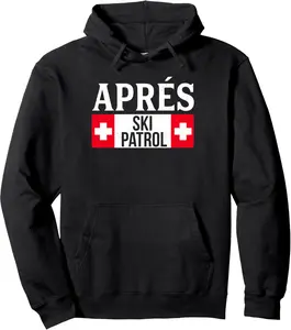 Skiing Apres Ski Patrol Skier Winter Sports Pullover Hoodie