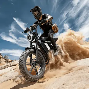 T8 This electric off-road bike for  and teens features 50-80  range, 28mph speed and 1500W peak power. Its 20×4" fat tires deliver thrilling off-road fun, while pedal assist ensures easy and smooth riding 40-70
