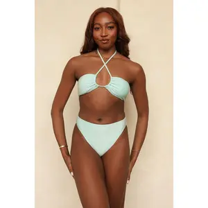 Seashore High Waist Cheeky Bikini Bottom