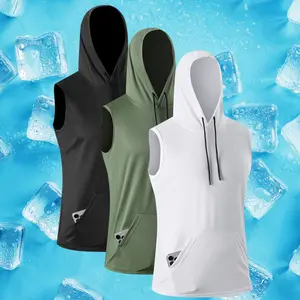 3pcs Men's Sleeveless Hooded Tank Top , Lightweight Breathable Fabric for Gym, Outdoor Training & Casual Summer Wear, Gym Shirts