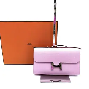 Pre-owned HERMÈS leather Crossbody Bags Epsom Constance Long to Go Wallet