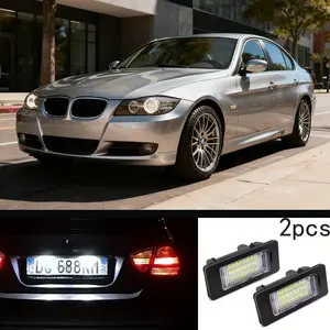🌟🚗 2 PCS BMW-Specific LED License Plate Lights | Perfect Fit for E90 M3/E92/E70 & More ✨ 6500K Pure White Light, Clear Illumination Day & Night ✅ Canbus Chip, No Fault Alerts ✅ OEM-Grade Quality, Anti-Aging & Durable ✅ Tool-Free Self-Installation, Easy